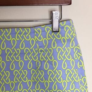 Melly M Sz 4 blue yellow print pencil skirt